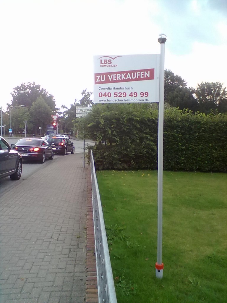 Maklergalgen Komplett mit Schild und Druck