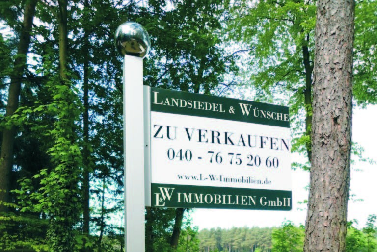 Immobilienmakler Maklergalgen Haus Zu verkaufen Schild Schilder