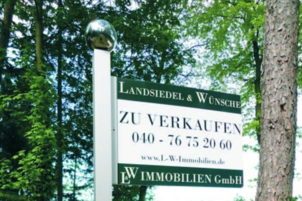 Immobilienmakler Maklergalgen Haus Zu verkaufen Schild Schilder